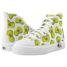 #modern #statementsneakers Statement Sneakers | Avocado High top sneakers Avocado Things, Avocado Stuff, Avocado Clothes, Vans Shoes Women, Avocado Print, Printed Shoes, Vans Outfit, Cute Avocado, Avocado Slices