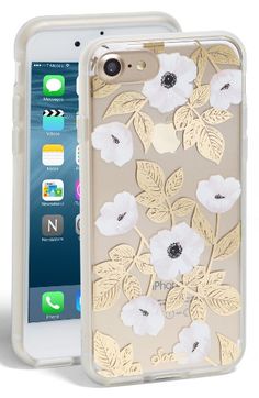 an iphone case with flowers on it