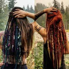 Viking Style Dreadlocks, Boho Hippy Hairstyles, How To Style Dreadlock Extensions, Viking Hair Dreadlocks, Braid Dreads For Women, Dreads With Jewellery, Peek A Boo Dreadlocks, Under Hair Dreads, Synthetic Dread Hairstyles