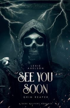 the poster for see you soon grim reaper, which features a skeleton wearing a hood