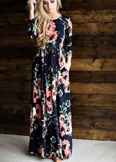 floral dress, floral, easter dress, blonde, hair, fashion, style, makeup, ootd, womens fashion, jessakae, shop, maxi dress Long Sleeve Floral Maxi Dress, Kitenge, Long Sleeve Print Dress, Summer Dress Outfits, Sleeve Maxi Dress