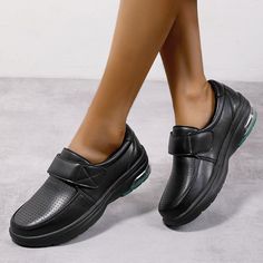 Cilool Women Sneakers Nurse Clogs Summer Shoes Nurse Clogs, Black Work Shoes, Nursing Clogs, Work Flats, Nursing Shoes, Black Work, Women Sneakers, Work Shoes, Synthetic Leather