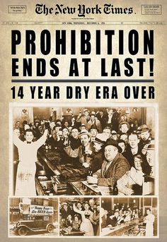 End At Last Prohibition 1933 Repeal - Newspaper Digital Download 7030x10238 Pixels End Of Prohibition, Origin Of The World, Medusa Art, 11x17 Poster, Film Stock, Newspaper Headlines, Vintage Newspaper, Hieronymus Bosch, Newspaper Printing