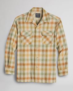 An Essential Among California Surfers In The '60S, And Still Our Bestselling Shirt Today. Made From Premium, Machine-Washable Wool Sourced From Local Ranchers In Umatilla County, Oregon Near Our Pendleton Mill. Rugged, Midweight Fabric Is Water, Odor And Stain-Resistant. Square Bottom, Two Bias-Cut Pockets. Tall Fits Men 6' And Up. Pure Virgin Wool Fabric Woven In Our American Mills Machine Wash Imported Of USA Fabric | MEN'S BOARD SHIRT 60s Clothing, 60s Men, Mens Shirt Color, Mens Printed Shirts, Pendleton Woolen Mills, Man Clothing, Fits Men, Wool Shirt, Cool Outfits For Men