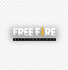 the logo for free fire battlegroundss, which is designed in white and yellow