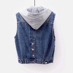 Item Type : BlazersMaterial : COTTON,DenimMaterial : Polyester,DenimSleeve Length(cm) : FullClothing Length :_ShortPattern Type :_SolidCollar : NotchedHooded :_YesDecoration : PocketsStyle : CasualFabric : Fabric has no stretchSeason : Spring, Autumn,FallComposition : 85% Cotton, 15% PolyesterColor :Light Blue,Dark Blue Size:S,M,L,XL,2XL,3XL,4XL,5XLSleeve Length : SleevelessCollar : CollarFit Type : Slim Fit Spring Stretch Vest For Streetwear, Casual Stretch Denim Vest In Cotton, Casual Sleeveless Denim Jacket, Casual Stretch Cotton Denim Vest, Casual Sleeveless Denim Top For Fall, Stretch Cotton Sleeveless Denim Vest, Trendy Denim Blue Vest Outerwear, Casual Spring Denim Vest Jacket, Casual Sleeveless Denim Blue Denim Jacket