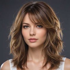 33 Best Layer Haircut Ideas for Stunning Styles » Hair The Styles Bob Hairs, Shoulder Length Layered Hair, Mom Hair