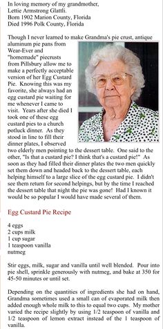 an old woman's recipe is shown in this image