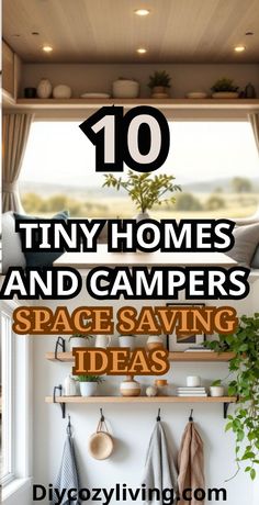 Living in a small space? Check out these 10 genius space-saving hacks for tiny homes and campers! From clever storage solutions to multifunctional furniture ideas, these tips will help you make the most of every square inch and keep your space organized and cozy. Tiny House Storage, Camper Living