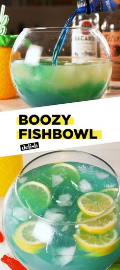 the boozy fishbowl cocktail is ready to be served at your next party