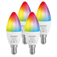 the xodo light bulbs are multicolored