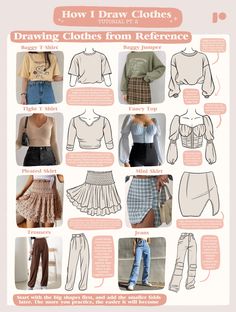 how i draw clothes drawing clothes from reference by the sewing loft on etsyle