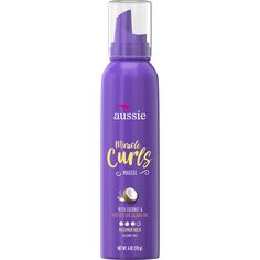 CURL, YOU GOT THIS. Whip your coils into shape with Aussie Miracle Curls Mousse. Infused with coconut and Australian jojoba oil, this silicone-free mousse is created just for the curly-haired who need some frizz control, along with an added boost of volume and curl-definition. With Coconut And Australian Jojoba Oil Touchable Volume And Definition Maximum Hold Silicone-Free Directions: Squeeze the mousse into your palm, rub hands together and scrunch the product into wet hair. Focus on roots for Curly Hair Mousse, Curl Mousse, Styling Mousse, Hands Together, Curl Cream