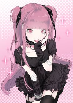 An Anime, On Twitter, Twitter, Anime, Hair, Pink, Black