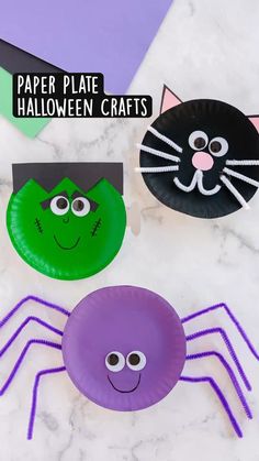 paper plate halloween crafts for kids to make