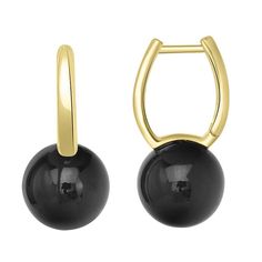 Accessorize in style with this Gemistry 14k Gold Over Sterling Silver Stone Ball Huggie Earrings. Click on this JEWELRY & WATCHES GUIDE to learn about fit, styles, materials and more! Accessorize in style with this Gemistry 14k Gold Over Sterling Silver Stone Ball Huggie Earrings. Click on this JEWELRY & WATCHES GUIDE to learn about fit, styles, materials and more! FEATURES Dimensions: 21 mm x 10 mm Backings: Frenchwire, click-it Nickel free Metal: sterling silver Plating: 14k gold Finish: polis Elegant Clip-on Hoop Earrings For Formal Occasions, Elegant Formal Dangle Huggie Earrings, Formal Dangle Clip-on Hoop Earrings, Classic Formal Dangle Huggie Earrings, Black Clip-on Jewelry For Formal Occasions, Classic Black Earrings For Formal Occasions, Elegant Clip-on Huggie Earrings As Gift, Elegant Clip-on Huggie Earrings For Gift, Formal Hoop Earrings With Bail