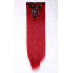 Our hair extensions are made from 100% high quality chemical fiber,which feel like natural human hair. It's easy to use without extra help. You can change your appearance more charming with our hair extensions to add length or color.There less or no harm to wear hair extensions rather than do hair. Product Included: 8 Pieces: 1 pcs - 9 inch piece ( for the back of the head ) with 4 clips 2 pcs - 5.5 inch pieces ( for the back of the head ) with 3 clips 2 pcs - 3.5 inch pieces ( for the sides of Red Hair Extensions, Clip In Hair Pieces, Dark Red Hair, Natural Human Hair, Hair Accessories Clips, Clip In Hair, Clip In Extensions, Clip In Hair Extensions, Clip Ins