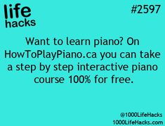 Photo | 1000 Life Hacks | Bloglovin’ 1000 Lifehacks, Best Hacks, Free Piano, 1000 Life Hacks, Play Piano, Learn Piano, Simple Life Hacks, Diy Life Hacks, Piano Lessons