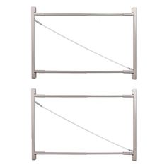 two metal racks with handles on each side