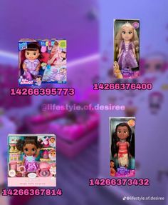 barbie dolls and other toys are displayed in this advertisement for the company's website