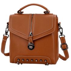 Size:Width:21CM(8.27")+Height:23CM(9.06")+Thickness:11CM(4.33")    Weight:938g    Color:Black/Brown/Green    Material:PU    Style:Leisure    Fashion+Element:Rivet    Capacity:Can+hold+ipad+mini+,cell+phone    Internal+Structure:Sandwich+zipper+pocket Herschel Rucksack, Lace Backpack, Shoulder Bag Diy, Ladies Backpack, Small Shoulder Bags, Bags For Teens, Cute Backpacks, Canvas Backpack, Girl Backpacks