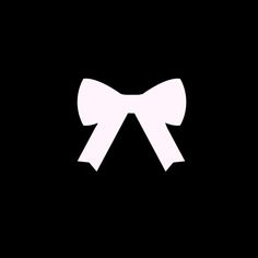 a white bow on a black background