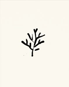 a black and white drawing of a tree branch