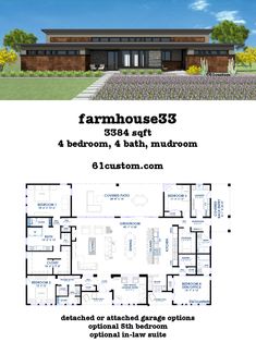 two story house plan with 3 bedroom, 2 bathroom and an open floor plan for the front