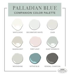 the color palette for palladian blue