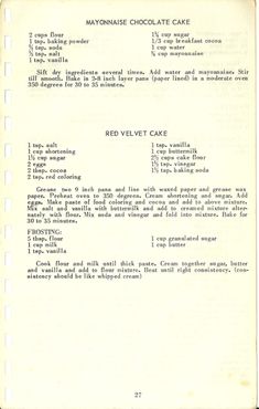 an old recipe for red velvet cake