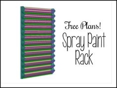 the spray paint rack is full of different colors