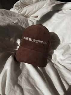 Christian Apparel | Christian Hat | In My Worship Era Embroidered Hat | Vintage Hat | Christian Gifts for Women Christian Clothing Brand, Jesus Clothes, Corduroy Cap, Christian Hats, Christian Shirts Designs, Christian Gifts For Women, Vintage Corduroy, Dream Closets, Embroidered Hat