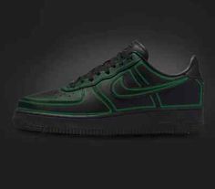 ad eBay - Custom Nike Air Force 1 Black Shoes 'Green Cartoon Outline' Mens Womens Sneakers - Buy Now, click the link (eBay) Nike Air Force 1 Black, Custom Sneakers Nike, Custom Nike Air Force 1, Custom Nike Air Force, Nike Air Force 1s, Green Color Schemes, Custom Air Force 1, Custom Nike, Custom Nikes