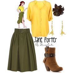 Disneybound Jane, Disney Character Outfits, Stile Harry Potter, Disney Dress Up, Jane Porter, Disney Princess Outfits, Costume Disney, Cute Disney Outfits