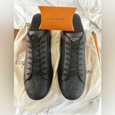 These Are Authentic Black Leather Louis Vuitton Shoes Brand New. Never Been Used Still In The Dust Bag And Still Have The Original Box That It Came With. These Are In The Style Luxembourg Black Monogram, These Exact Style Are No Longer Sold At Lv. Louis Vuitton High Tops, Louis Vuitton Trainers, Louis Vuitton Men Shoes, Louis Vuitton Sandals, Shoes Louis Vuitton, Men Slides, Uniqlo Bags, Vintage Chanel Handbags, Louis Vuitton Men