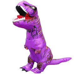 an inflatable dinosaur costume is shown on a white background