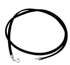 NECKLACE SKU: 4071 Metal: .925 Sterling Silver Black Leather Length: 18'' /45 cm Weight: 1.2 gr Spring Ring Clasp Black Sterling Silver Jewelry With Adjustable Length, Classic Adjustable Necklaces With Sterling Silver Clasp, Black Sterling Silver Jewelry With Adjustable Cord, Formal Adjustable Necklace With Sterling Silver Clasp, Black Sterling Silver Necklace With Adjustable Cord, Leather Necklace, Spring Rings, Black Leather, 925 Sterling Silver