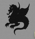 an image of a black dragon on a gray background