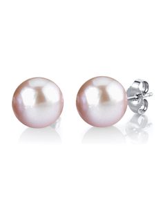 Simplicity and elegance have never made such a perfect combination. A beautiful pair of 10mm Pink freshwater pearls on elegant 14K white or yellow gold stud backings. Pearls in this unique freshwater color are gorgeous and will make a perfect match with one of our elegant pink freshwater pearl necklaces. The pearl earrings have a 'Very High' grade luster, our highest grade available, and are AAAA in quality. If you have any questions, feel free to call us anytime at 866-87-Pearl (866-877-3275). Pearl Earrings Studs, Pearl Earrings Designs, Pink Pearl Earrings, Mens Gold Jewelry, Freshwater Pearl Earrings, Earring Designs, Earring Ideas, Freshwater Pearl Bracelet, Pearl Necklaces