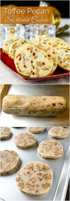 different types of food are being cooked on the stove top and in pans, including bread