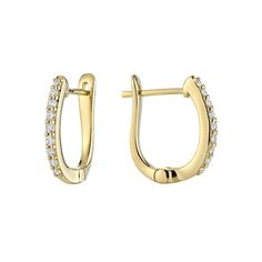 14kt gold diamond set euro back hoops! Perfect for everyday wear! Product: Hoop Earrings Material: 14kt Gold Gemstone: Diamond Gemstone Carat: 0.45cts Gemstone Shape: Round Diamond Set, 14kt Gold, Diamond Gemstone, Gold Diamond, Everyday Wear, Hoop Earrings, Gemstones, Gold, How To Wear