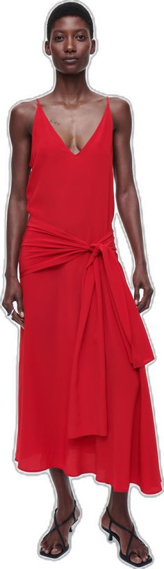 Red Draped Midi Dress For Summer, Chic Silk Crepe Midi Summer Dress, Chic Red Draped Midi Dress, Luxury Red Silk Summer Dress, Red Asymmetrical Silk Dress, Summer Silk Asymmetrical Bias-cut Dress, Luxury Red Bias-cut Dress, Belted Cape, Mens Cardigan Sweater