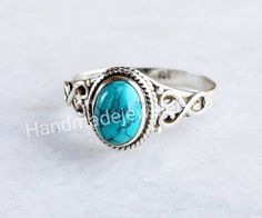 About Item Item :- Ring Gemstone :-Turquoise Stone shape:- Oval Stone size:- 5X7 mm approx. Ring size :- Choose from variation( Custom size accepted) Material :- 925 sterling silver Item Title :-Sterling silver ring, Natural turquoise ring, rings, knuckle ring, women's ring, stacking ring, blue turquoise ring, silver dainty ring Description:- We use 925 sterling silver & 14K pure gold to making jewelry. We accept all types of custom & personalized order. Please send us a message if you a Sterling Silver Midi Rings, Ladies Silver Rings, Zierlicher Ring, Turquoise Ring Silver, Bohemian Rings, Turquoise Rings, Necklace Boho, Turquoise Gemstone, Silver Turquoise