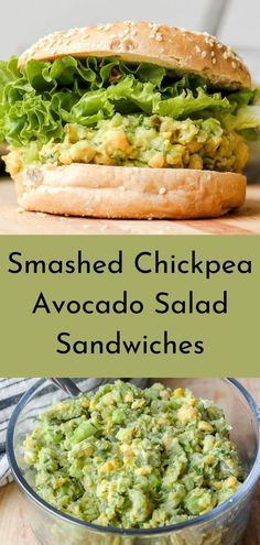 Chickpea Avocado Salad, Smashed Chickpea, Chickpea Avocado, Healthy Sandwiches, Chickpea Recipes, Avocado Recipes, Dill Pickle, Avocado Salad