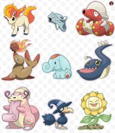 the pokemon stickers are all different shapes and sizes, but there is no image on them