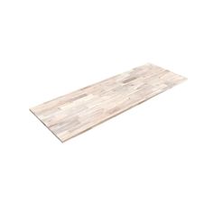 a wooden table top on a white background