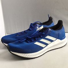 Brand New Adidas Shoes For Men , Size 8.5 , Color Blue/ White Blue High-top Sneakers For Running Errands, Blue Sneakers With Textured Sole For Sports, Blue Synthetic Sneakers With Textured Sole, Blue Sneakers With Laces For Running Errands, Adidas Blue Running Shoes With Boost Midsole, Blue Adidas Running Shoes With Rubber Sole, Adidas Blue Running Shoes For Jogging, Adidas Shoes For Men, New Adidas Shoes