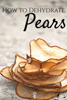 how to dehydraate pears in the microwave and on the stove top