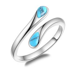 PRICES MAY VARY. Adjustable Thumb Turquoise Rings for Women Minimalist Design: The simple Turquoise Ring is can adjustable, suitable for Women to easy wear on our finger. The turquoise Ring is look fashion and Beautiful Thumb Rings Women Simple Turquoise Jewelry: This women thumb Rings can wear with more ring, made of 925 sterling silver thumb rings also can adjustable, so easy to wear, women perfect thumb jewelry gift Turquoise Gift for Women: This Ring with two Fashion Blue Turquoise, Turquois Teen Valentines, Thumb Rings For Women, Sterling Silver Thumb Rings, Turquoise Statement Ring, Gifts For Daughter, Rings Women, Sterling Silver Rings Turquoise, Valentines Day Gifts, Silver Jewelry Rings