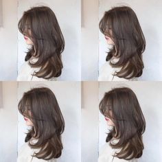 Layer Women Haircut, At Shoulder Length Hair With Layers, Long Layers Medium Length Hair Back View, Wolf Layered Haircut, Wolf Cat Hairstyle, Layered Hair Front View, Korean Hair Cuts Medium, 90s Layered Haircuts For Medium Hair, Medium Wolf Cut Hair